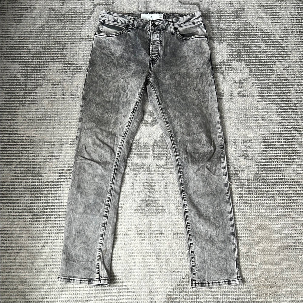 Topshop Gray Slim Jeans Vintage Style